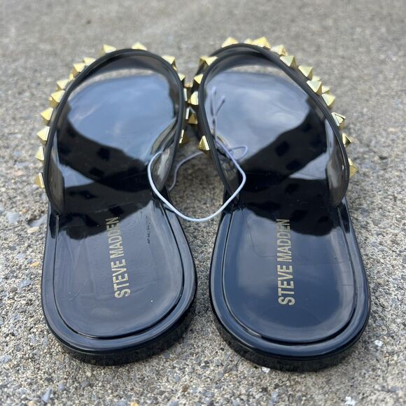 NWOB Steve Madden Tace Slip On Flat Studded Sandals - Picture 4 of 9
